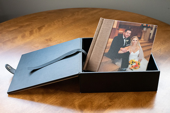 Black Leather Album Case