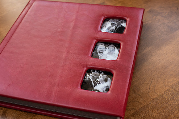 Leather Cover with  Triple Cameo