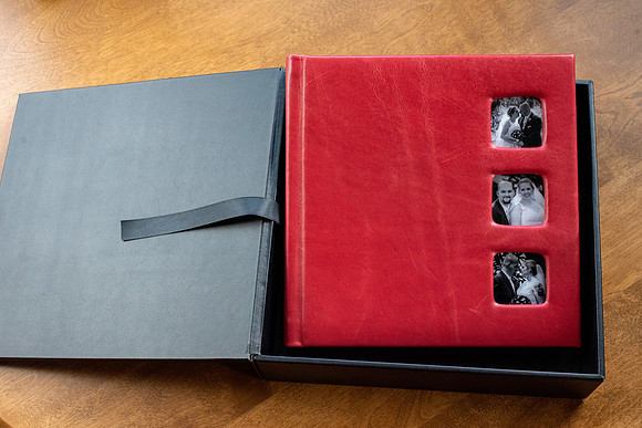 Black Leather Album Case
