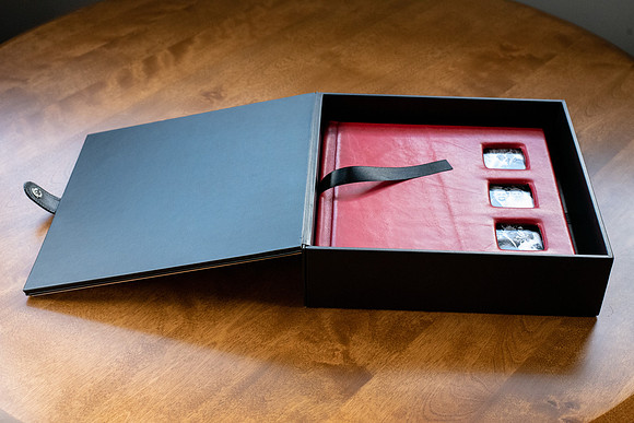 Black Leather Album Case